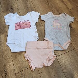 6-9 Girls Bummies And Onesies Outfits